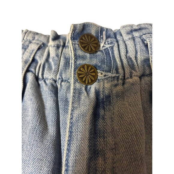 Womens Mumu Blue Denim High-Waisted Paperbag Shorts S - Picture 4 of 8